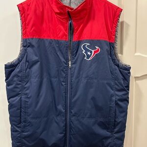 NFL Houston Texans Reversible Vest- Navy/Red Reverse to Gray